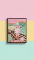 Framed 'Sugar Scream' Canvas Print