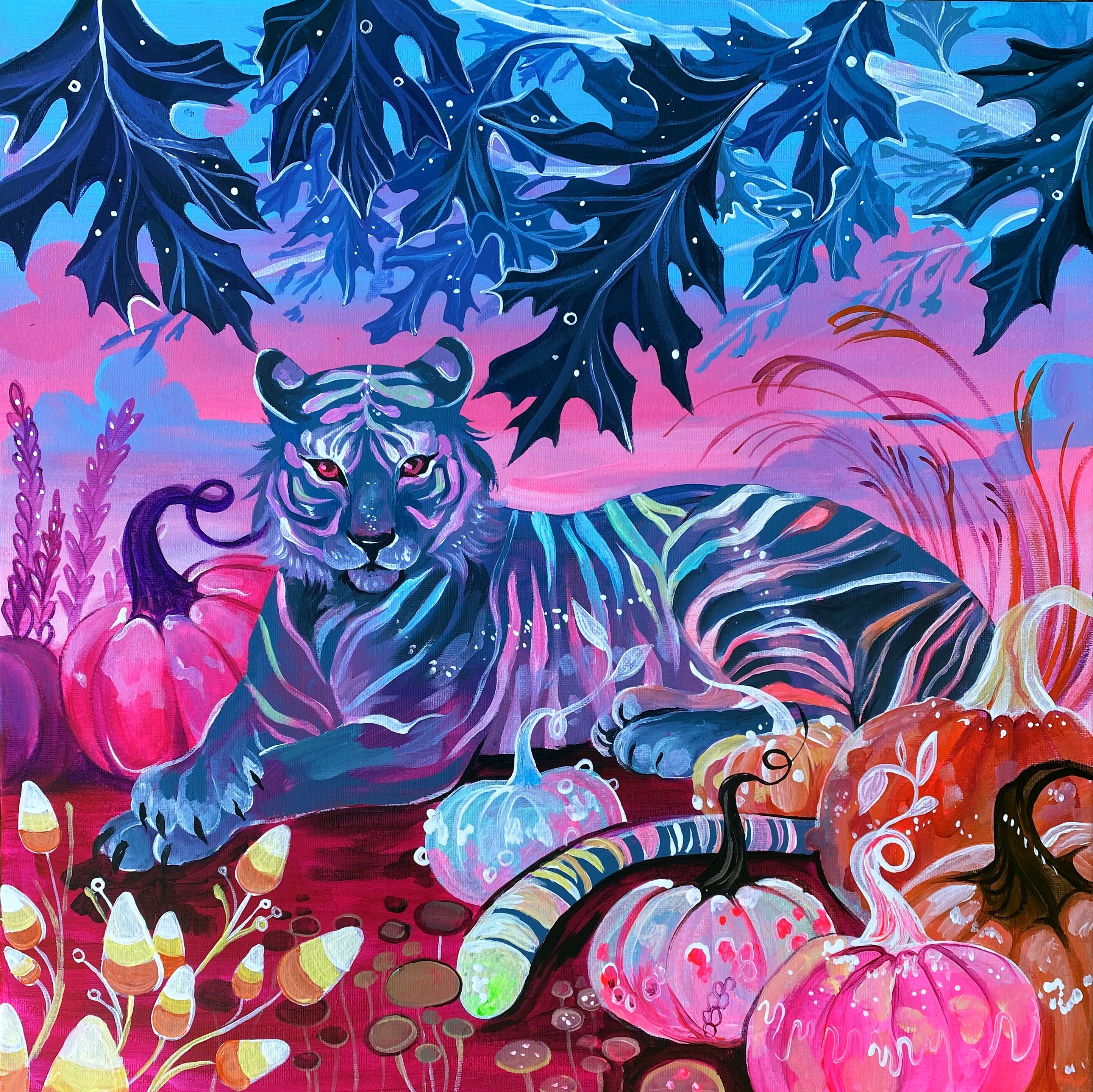 Autumn Tiger - Art Print