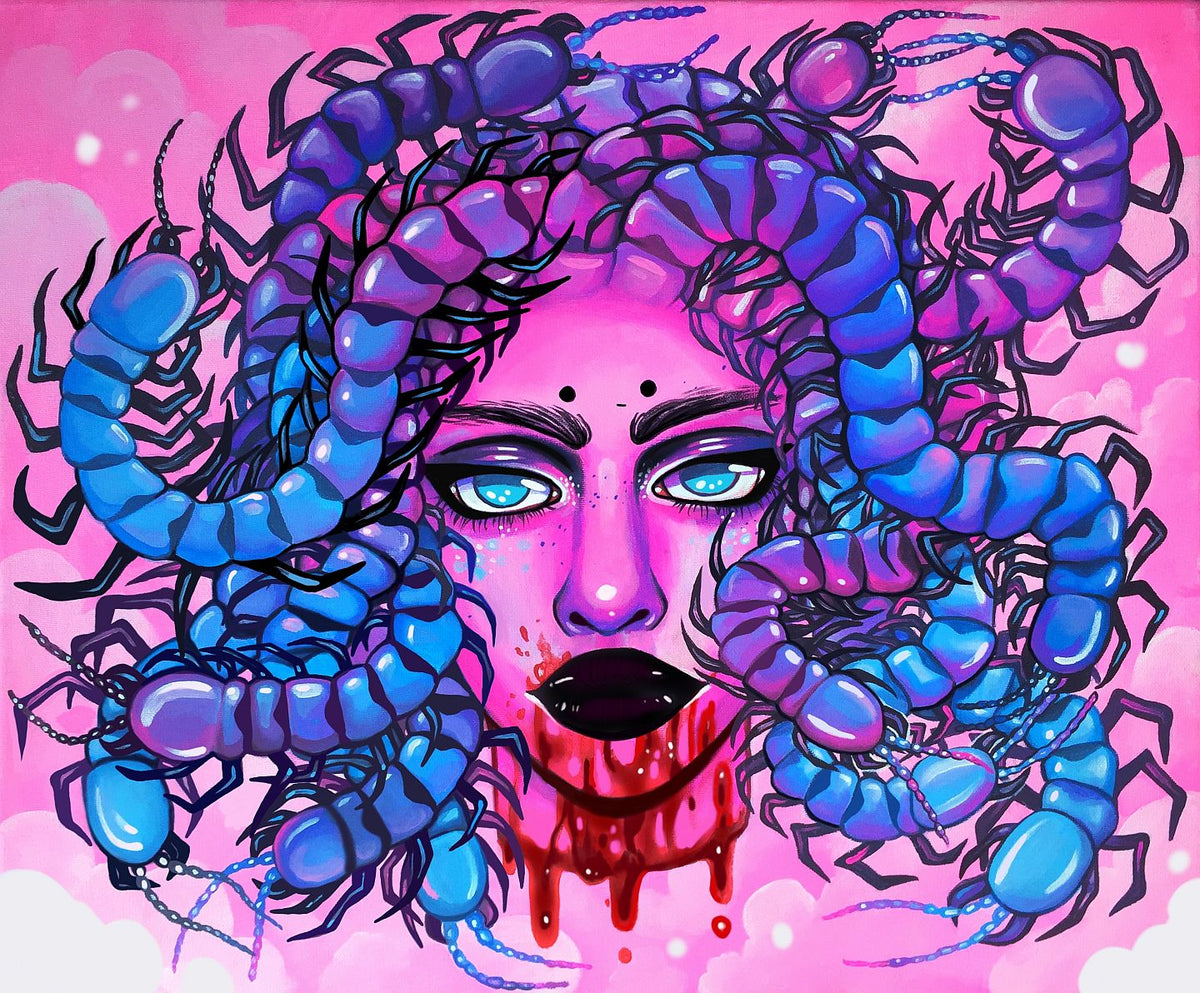 Centipede Medusa - Art Print