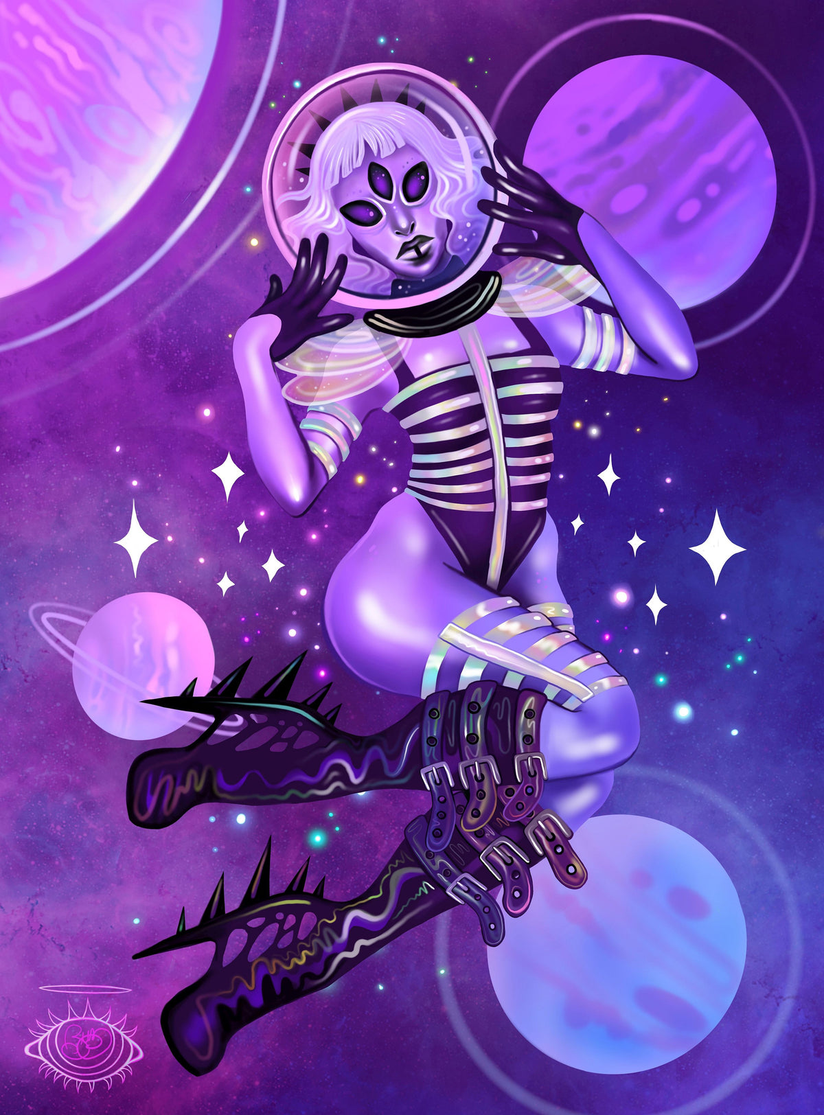 Three-Eyed Alien - Art Print