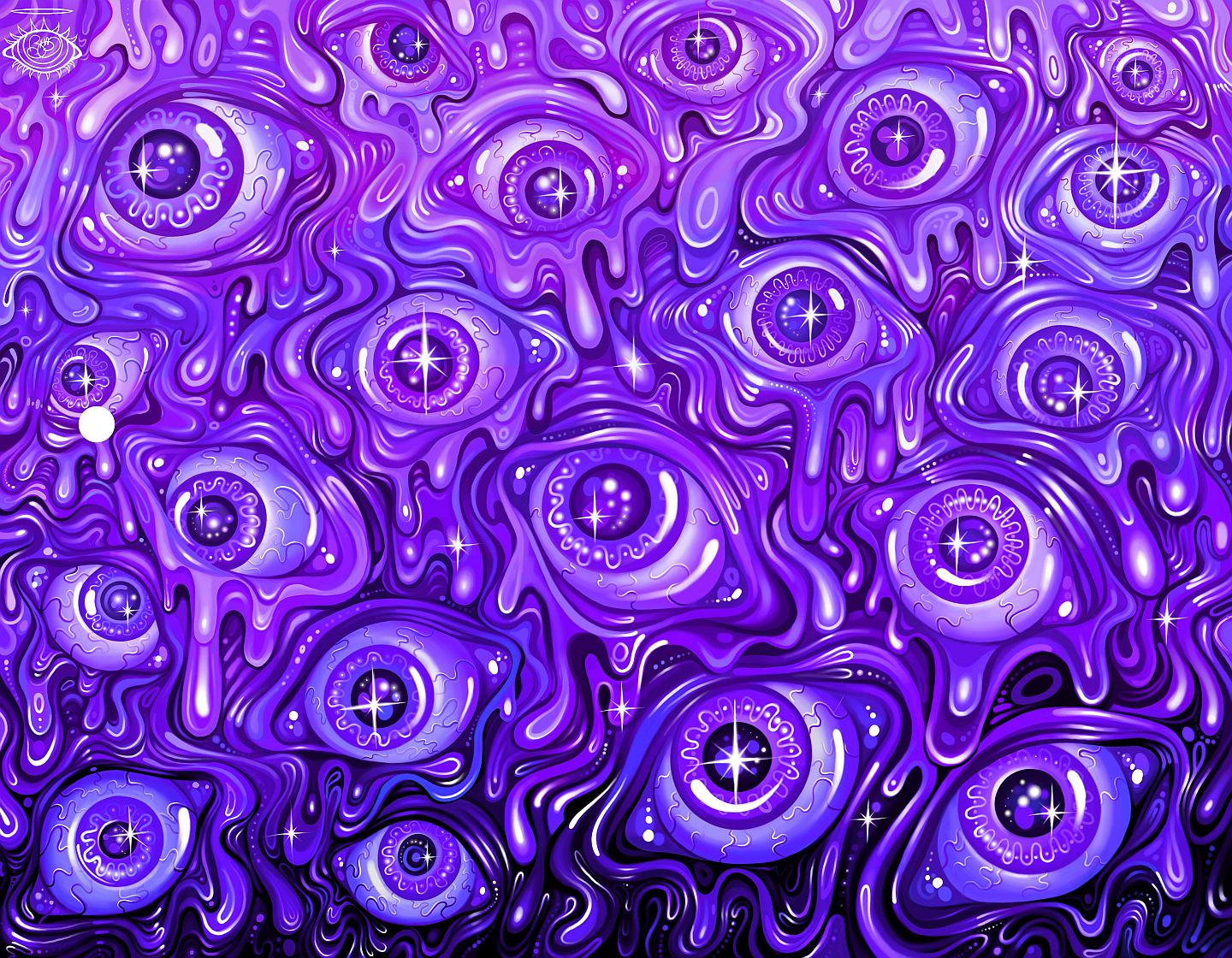 Purple Eyeball Pattern - Art Print