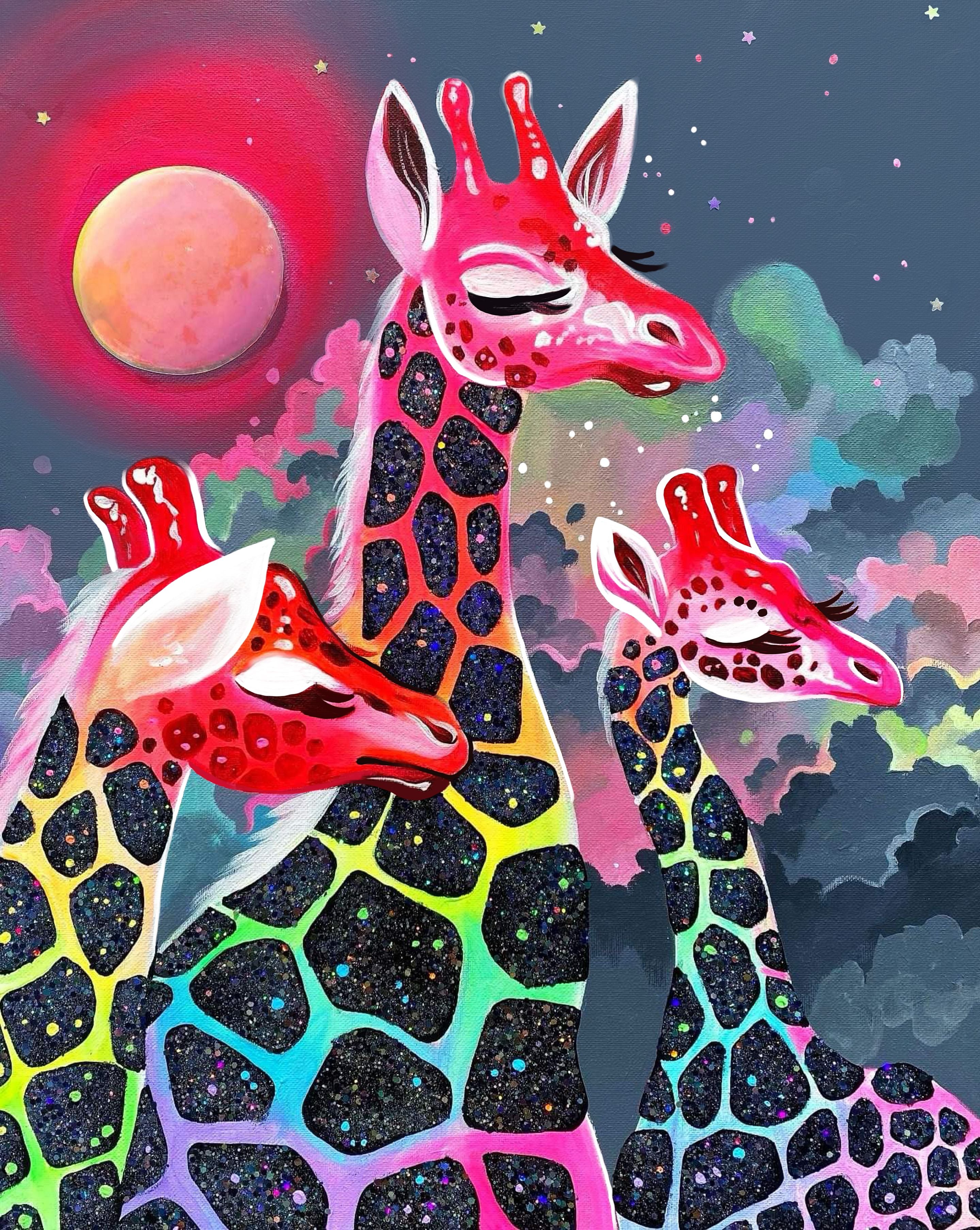 Giraffes - Art Print
