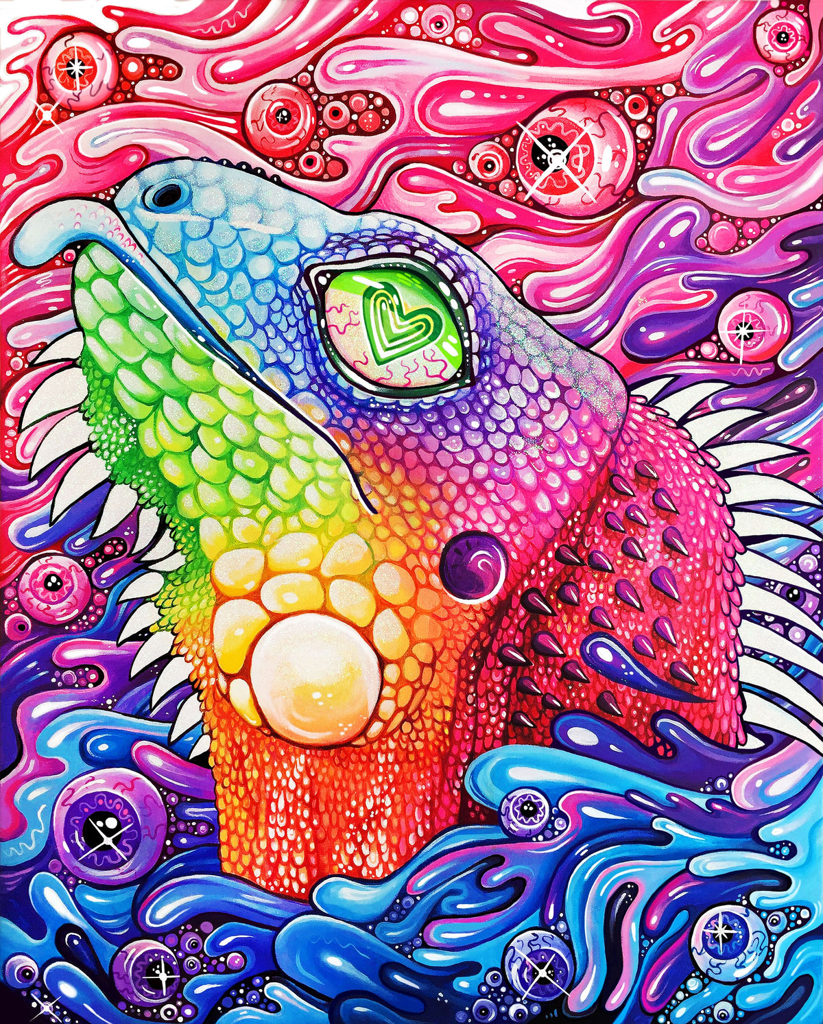 GlitterIguana - Art Print