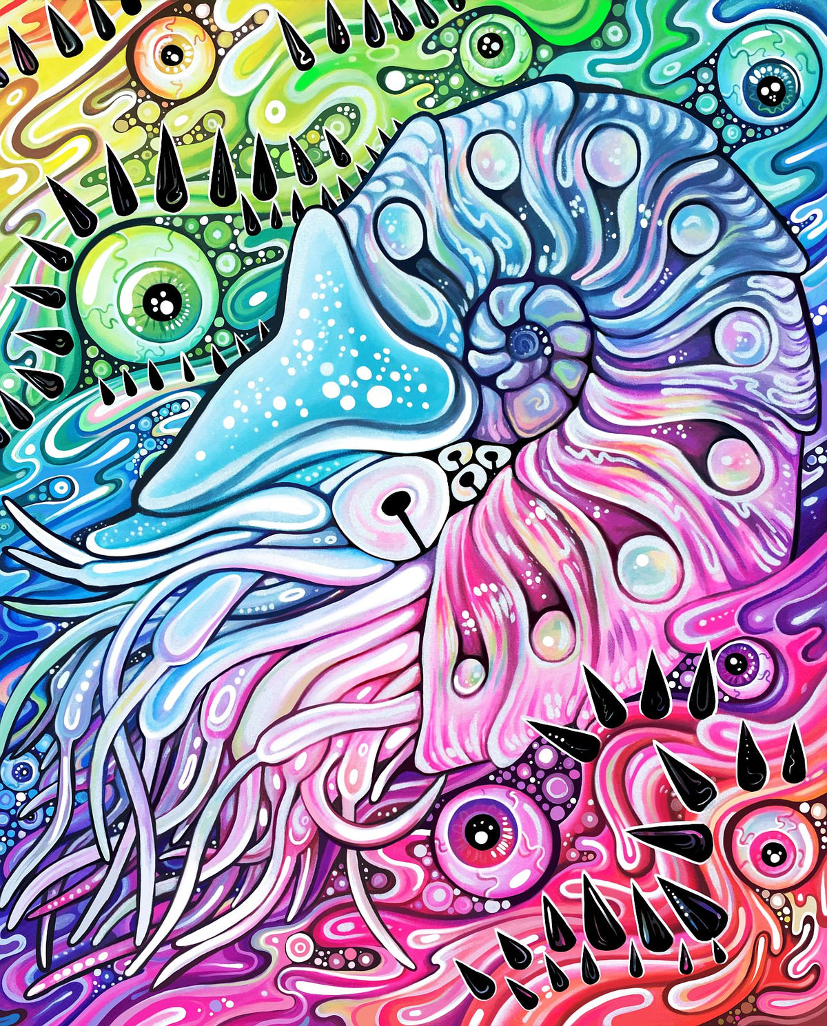GlitterNautilus - Art Print