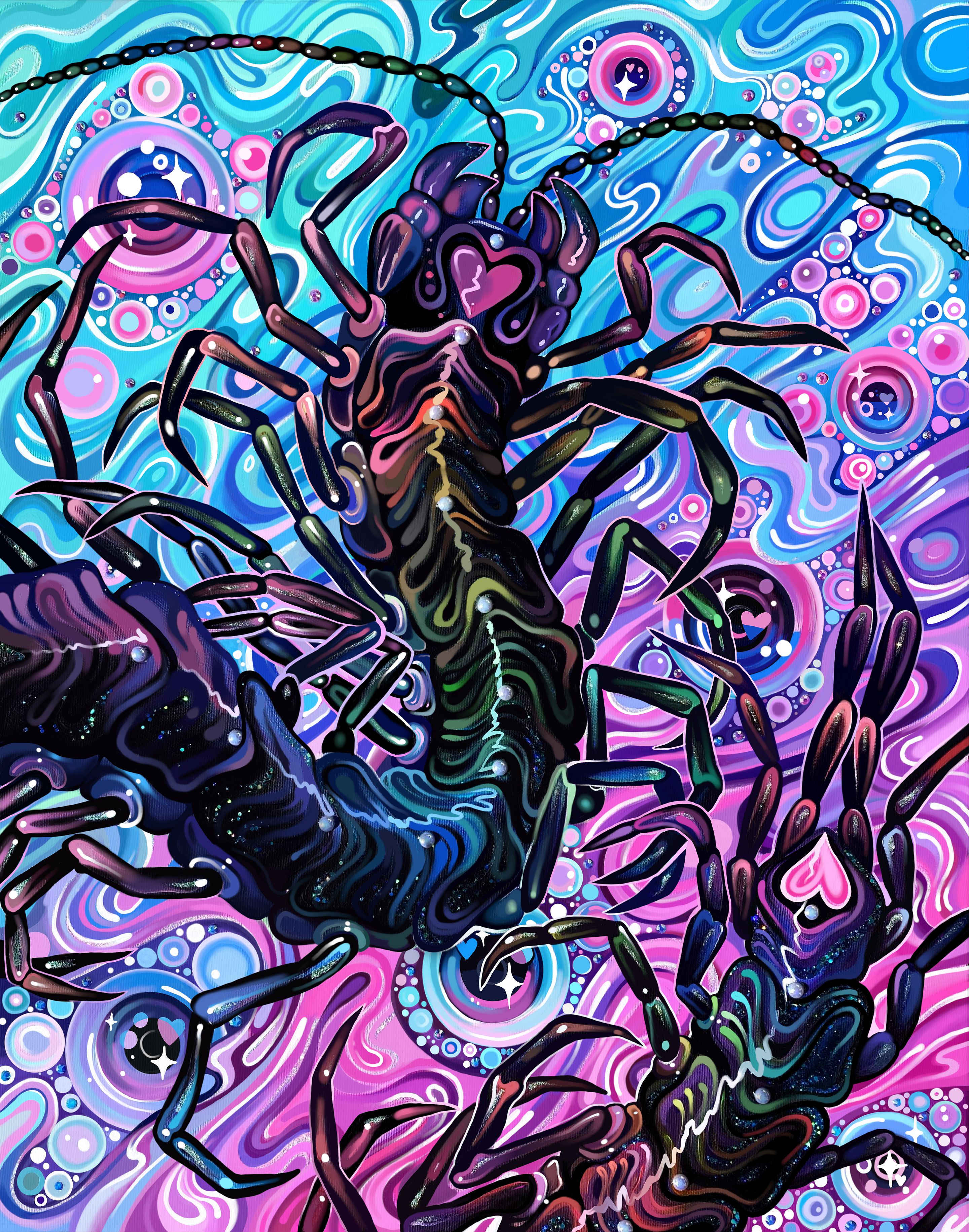 GlitterCentipede - Art Print