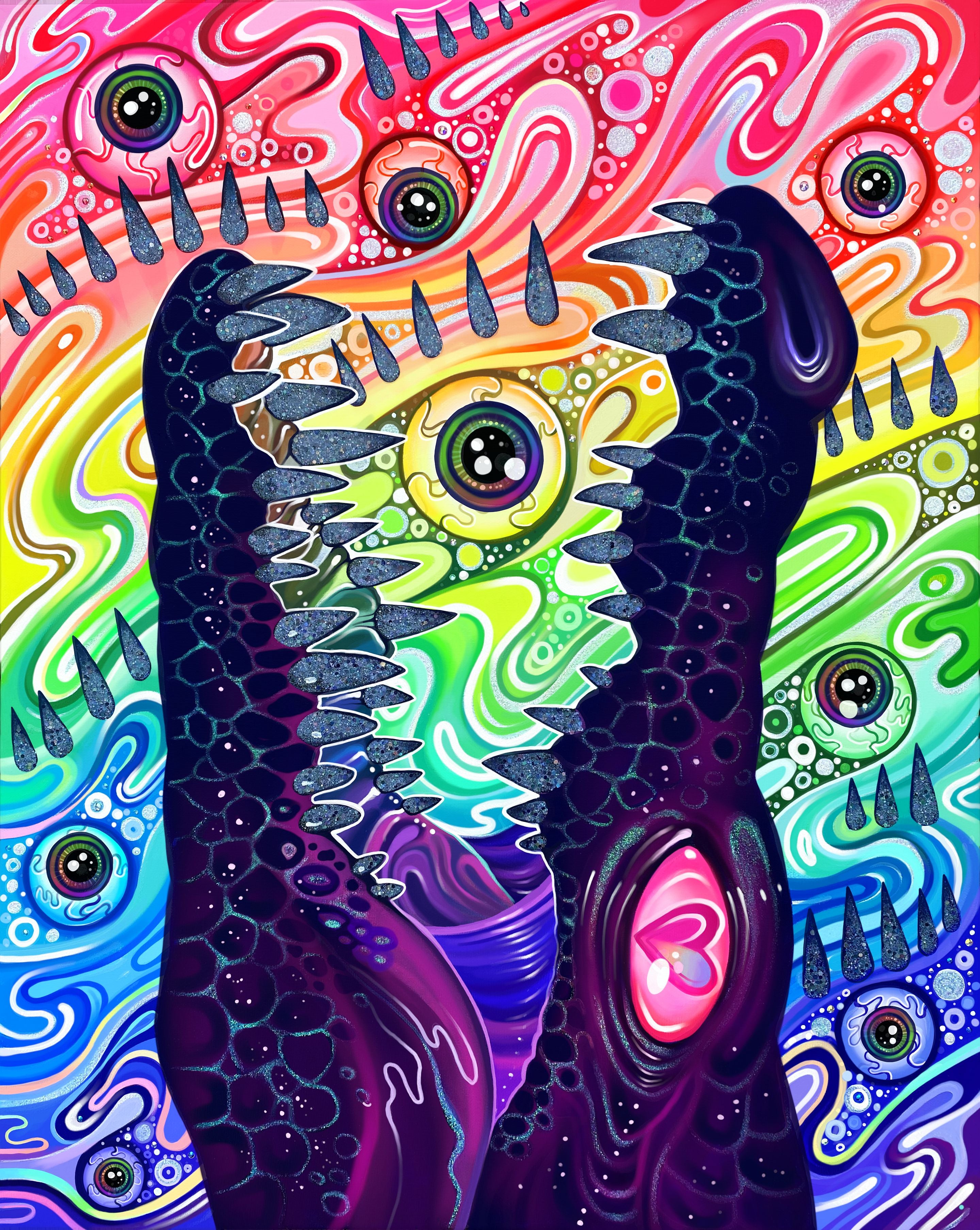 GlitterCrocodile - Art Print