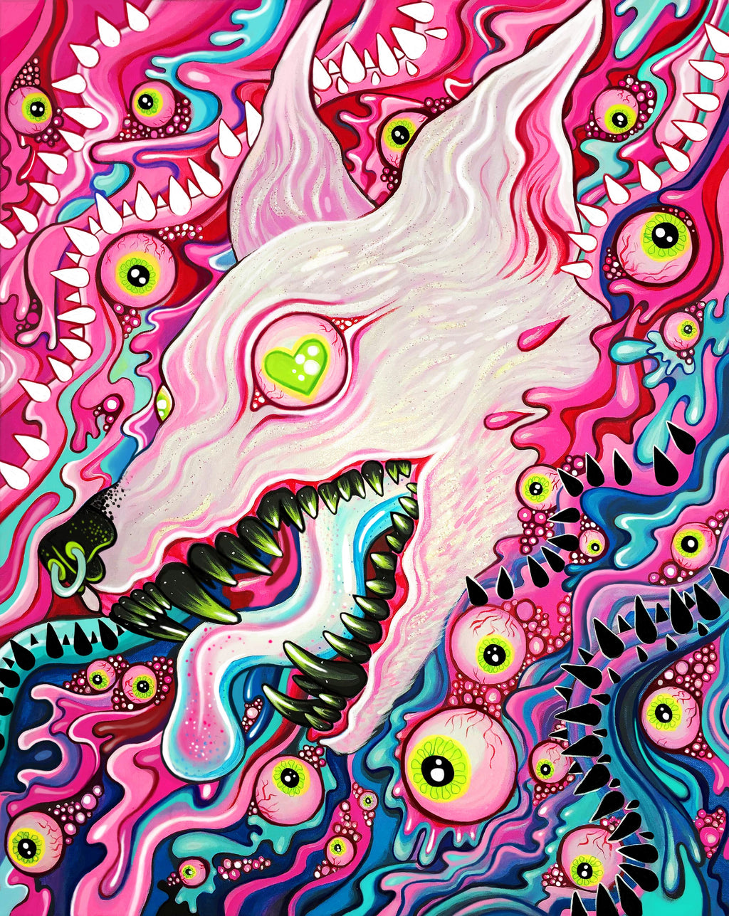 GlitterWolf - Art Print
