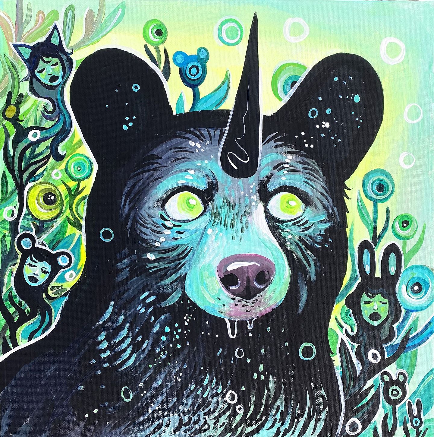 Green Bear - Art Print