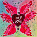 Pink Candy Heart - Acrylic Painting
