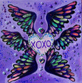 Purple Candy Heart - Acrylic Painting