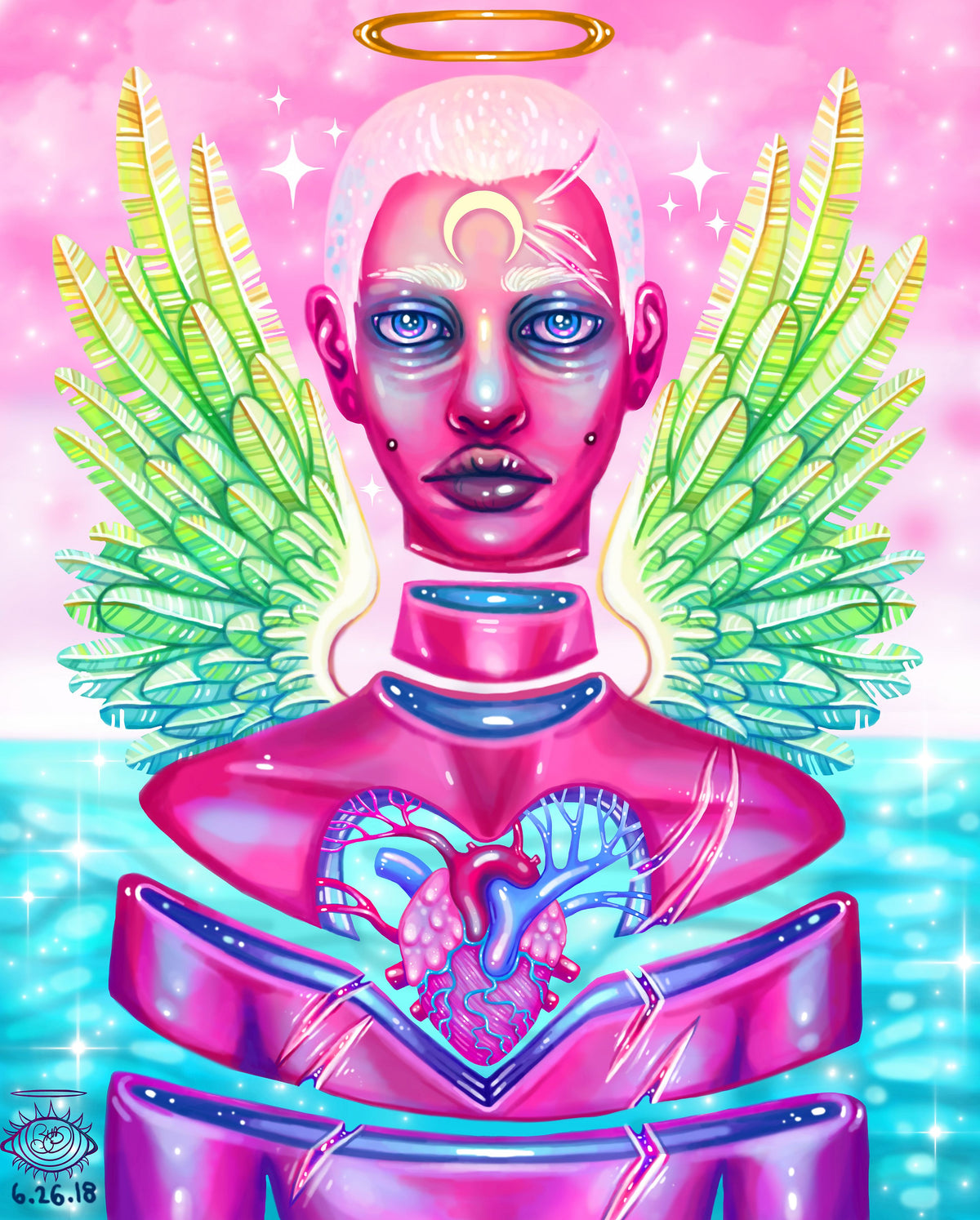 King, Angel of the Fragmented - Art Print