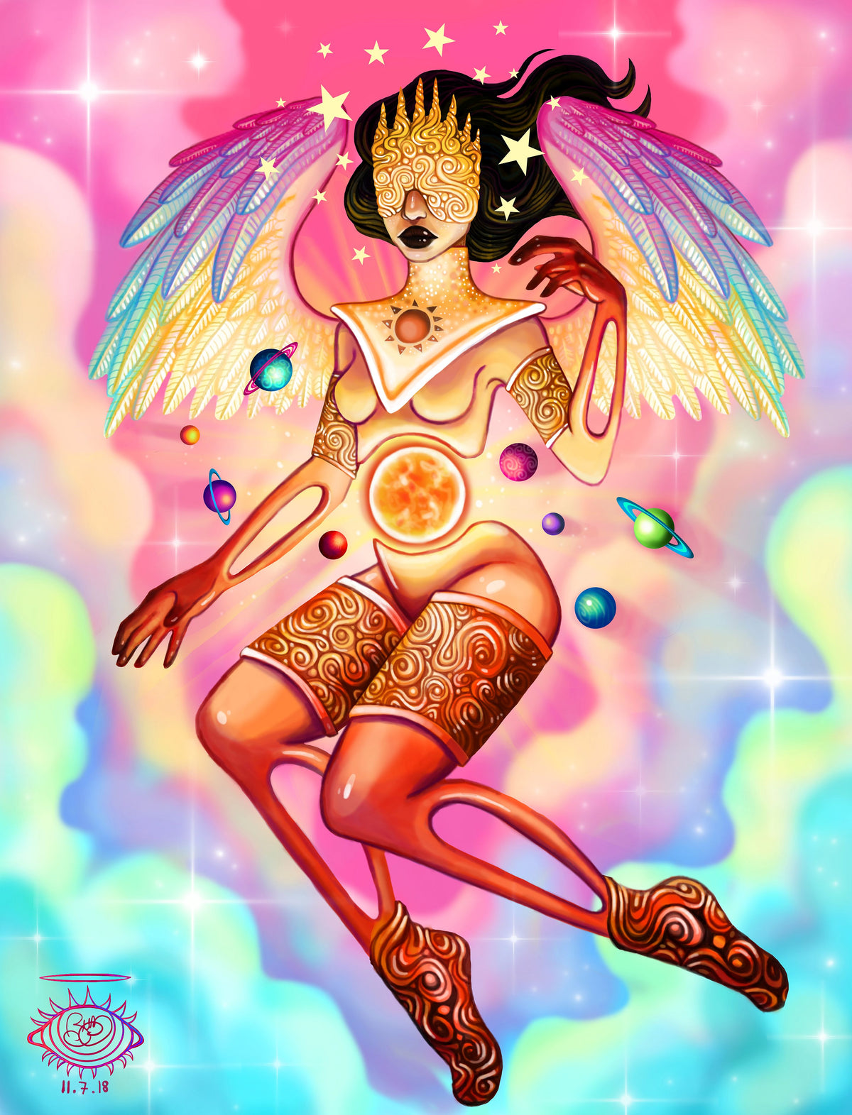 Lux, Angel of Stars - Art Print