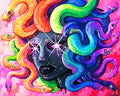 Rainbow Medusa - Art Print